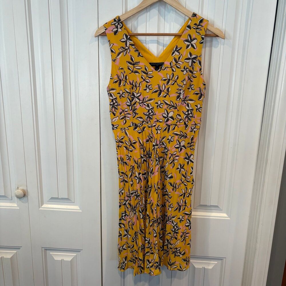 Banana Republic Gold Floral Dress Size 0
